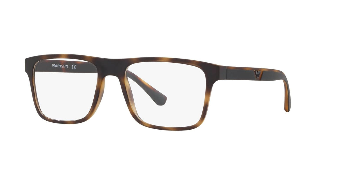 Emporio Armani Ea4115 - Marcos para anteojos graduadas para hombre con dos clips intercambiables rectangulares