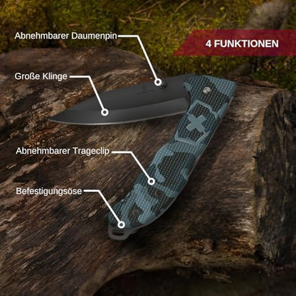 Victorinox Navaja Evoke Alox, 4 Usos, Azul Camuflaje