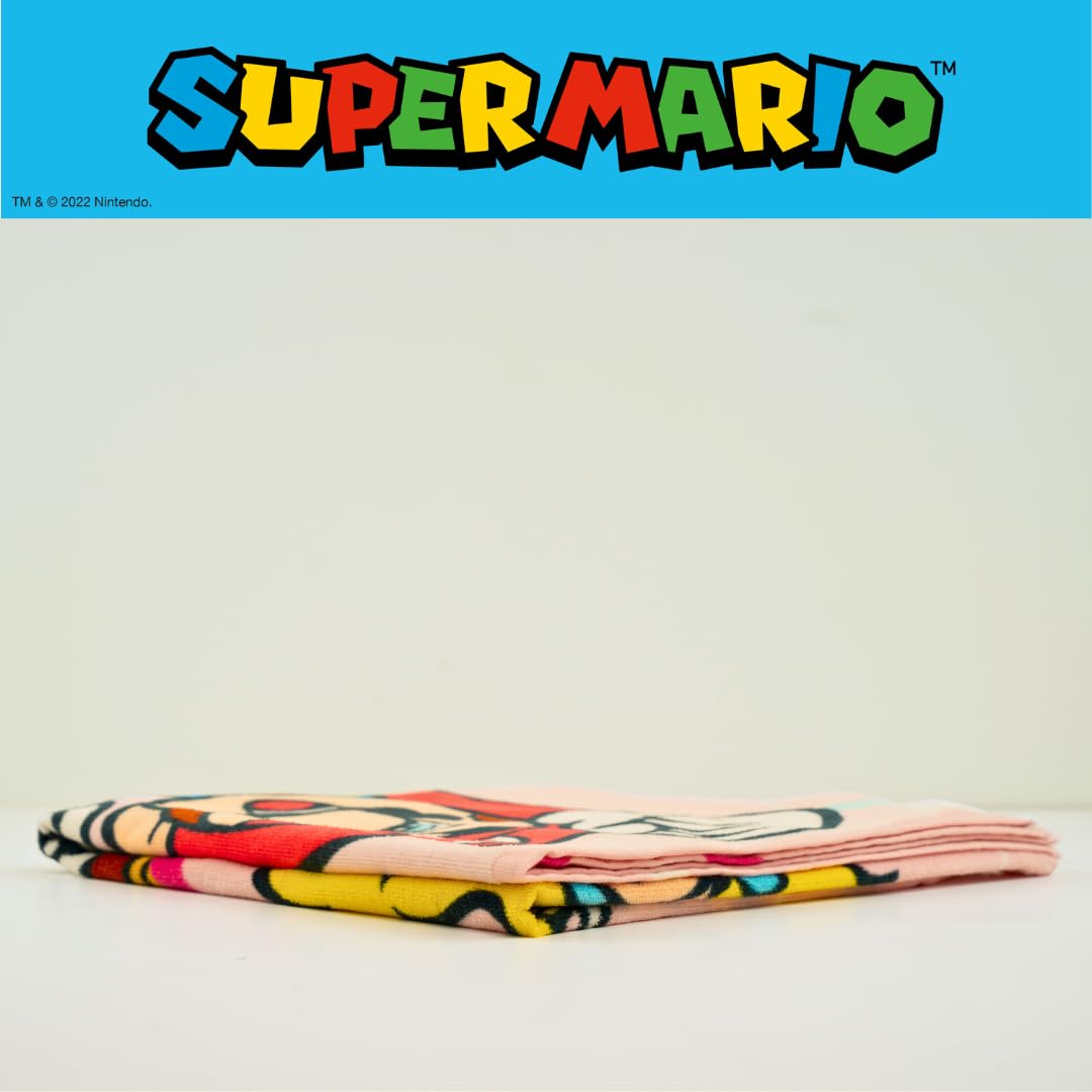 Franco Super Mario Girl Princess Peach Kids Toalla de baño, Piscina y Playa de algodón súper Suave, 58 x 28 Pulgadas, (Producto con Licencia Oficial)