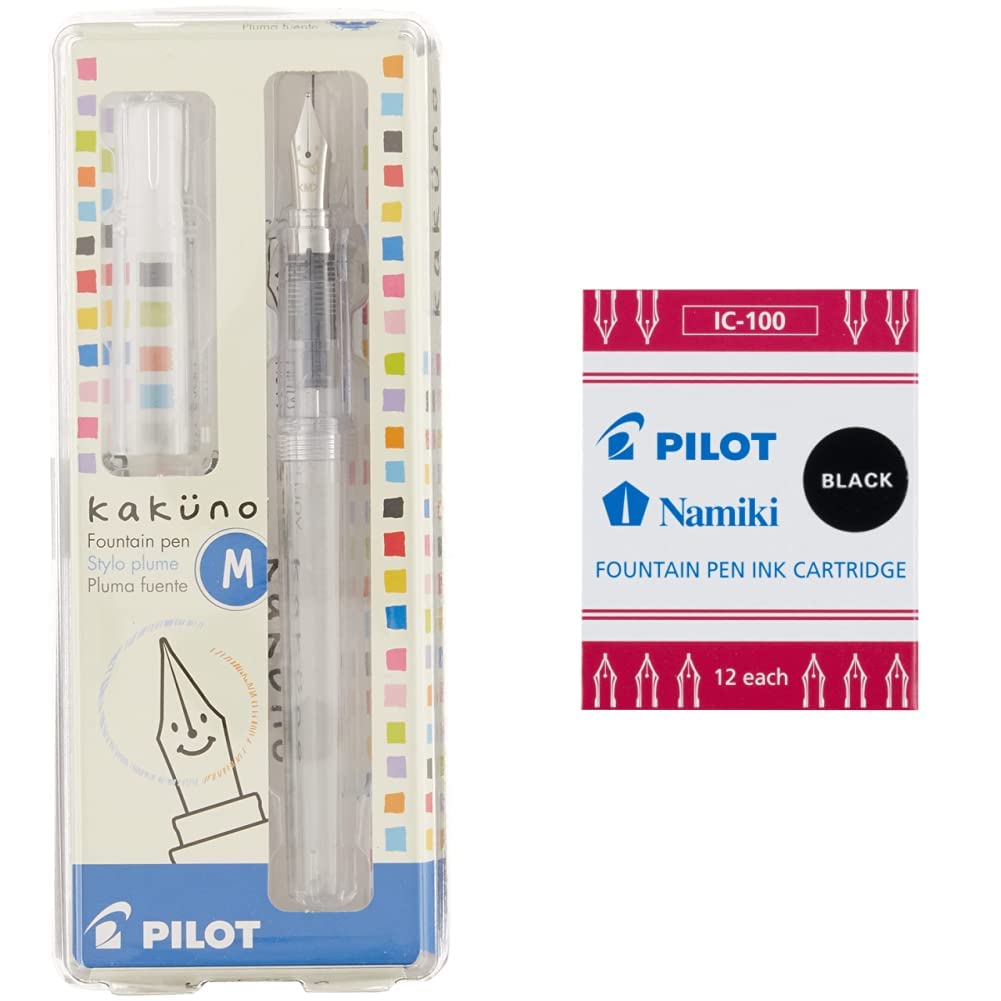 Pilot Kakuno Pluma Fuente Barril Translúcido - Pluma Fuente + Repuesto