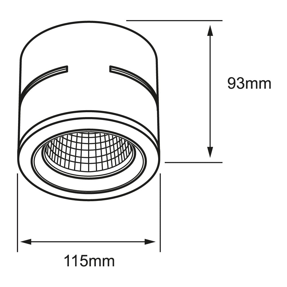 Tecnolite Lámpara Spot de Sobreponer, Potencia Máx. 60 W, Base G53, Foco AR111 no incluido