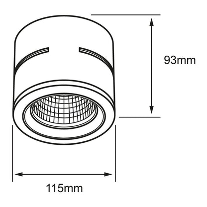 Tecnolite Lámpara Spot de Sobreponer, Potencia Máx. 60 W, Base G53, Foco AR111 no incluido