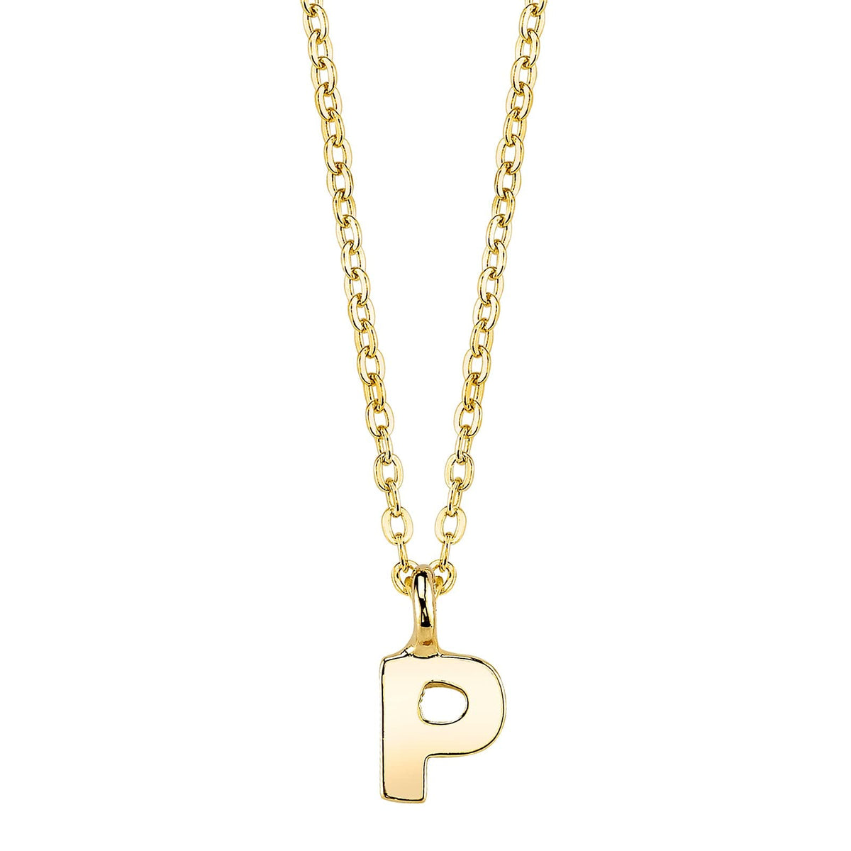 1928 Jewelry Gold-Tone 7mm Initial Pendant Necklace, 20"