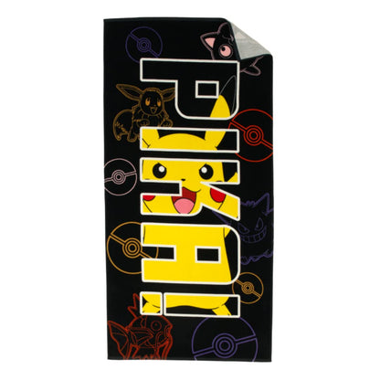 Franco Pokémon Pikachu Anime - Toalla de baño de algodón súper Suave, 60 x 30 Pulgadas, (Producto Oficial de Pokémon) coleccionables - 60 in x 30 in - Pikachu