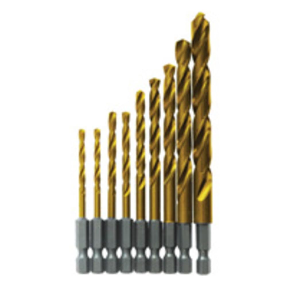 Bosch TI5IM Juego de Brocas de Titanio para Impacto - Variados - Surtido - Juego de 9 piezas