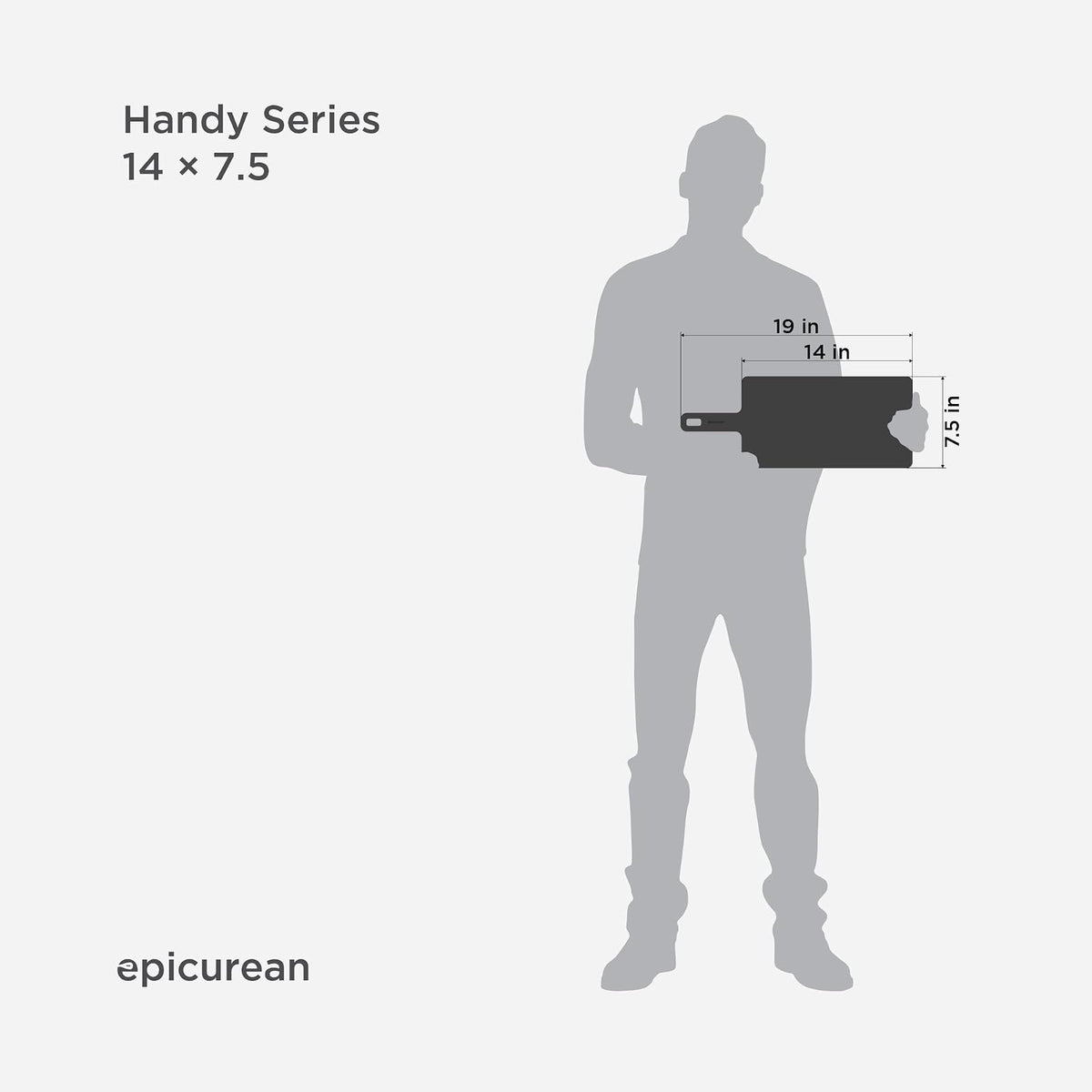 Epicurean Handy Series Tabla de cortar, Pizarra, 14 by 7-Inch, 1