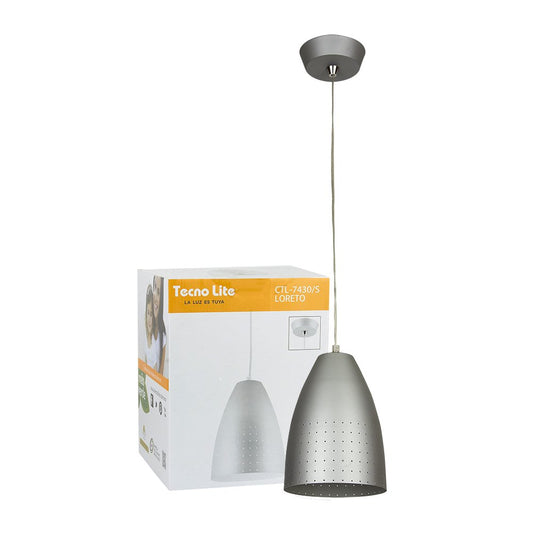 Tecnolite Lámpara de Interior para Suspender, Base E27, Satinado