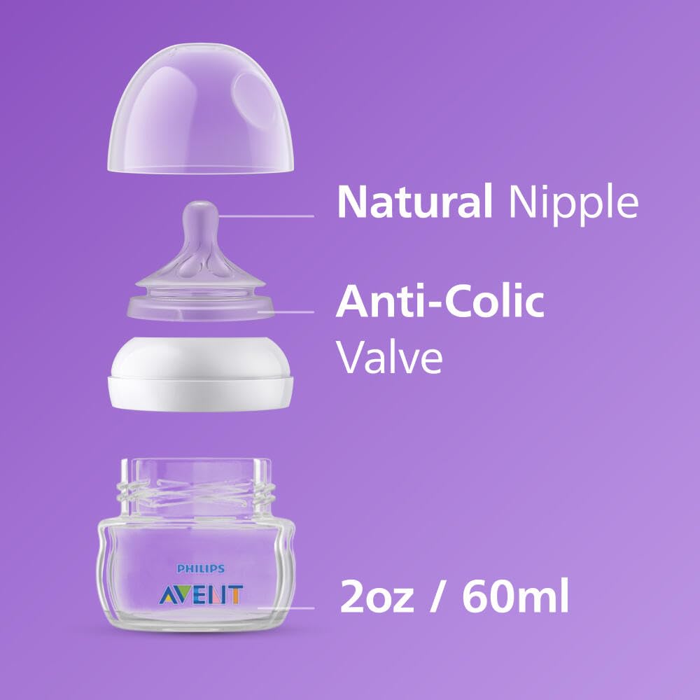 Philips Avent SCF019/25 - Biberón natural (2 unidades), transparente