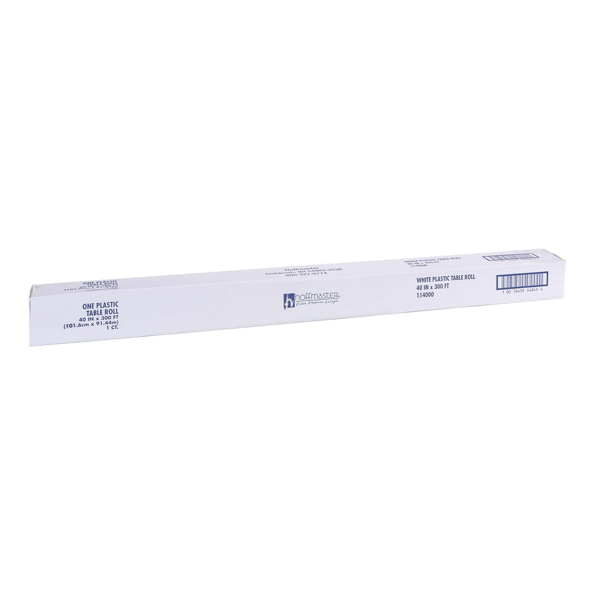 Hoffmaster 114000 - Rollo de plástico para Mesa, 300 pies de Largo x 40 Pulgadas de Ancho, Color Blanco