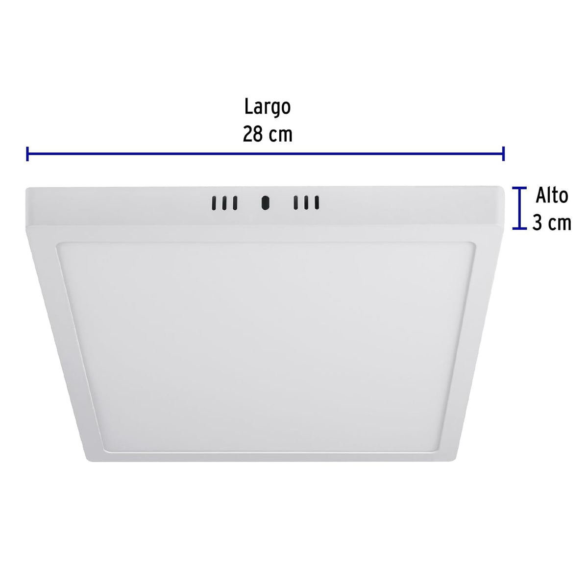 Volteck Lait PLA-213L, Luminario LED cuadrado tipo plafón 24 W color blanco luz de día