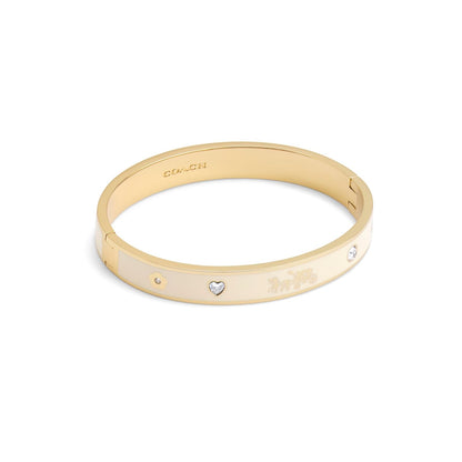 COACH - Pulsera de caballo y carro para mujer, Una talla, Latón, No es una piedra preciosa