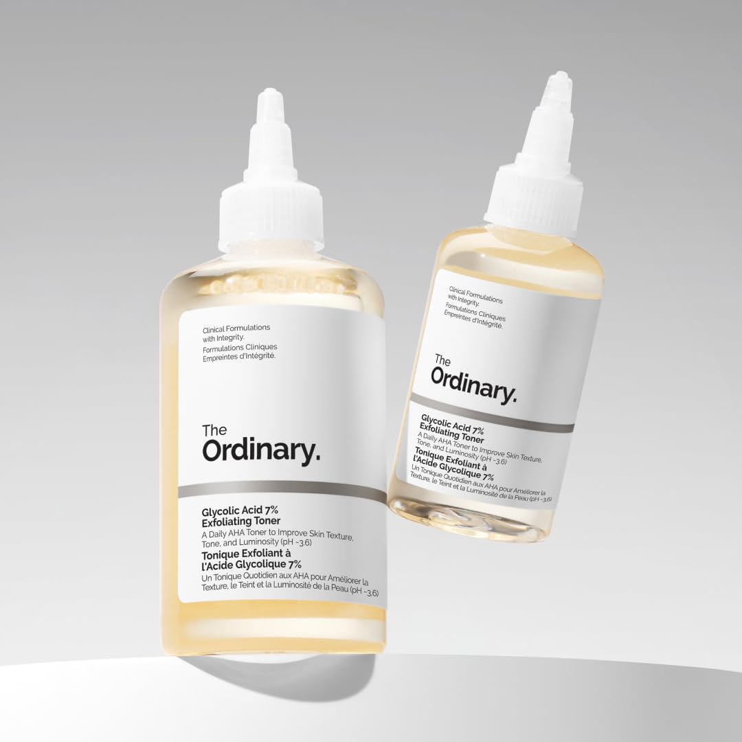 The Ordinary Glycolic Acid 7% Exfoliating Toner, Exfoliante con Ácido Glicólico al 7% — Tónico de uso diario para una piel más radiante y con textura más suave