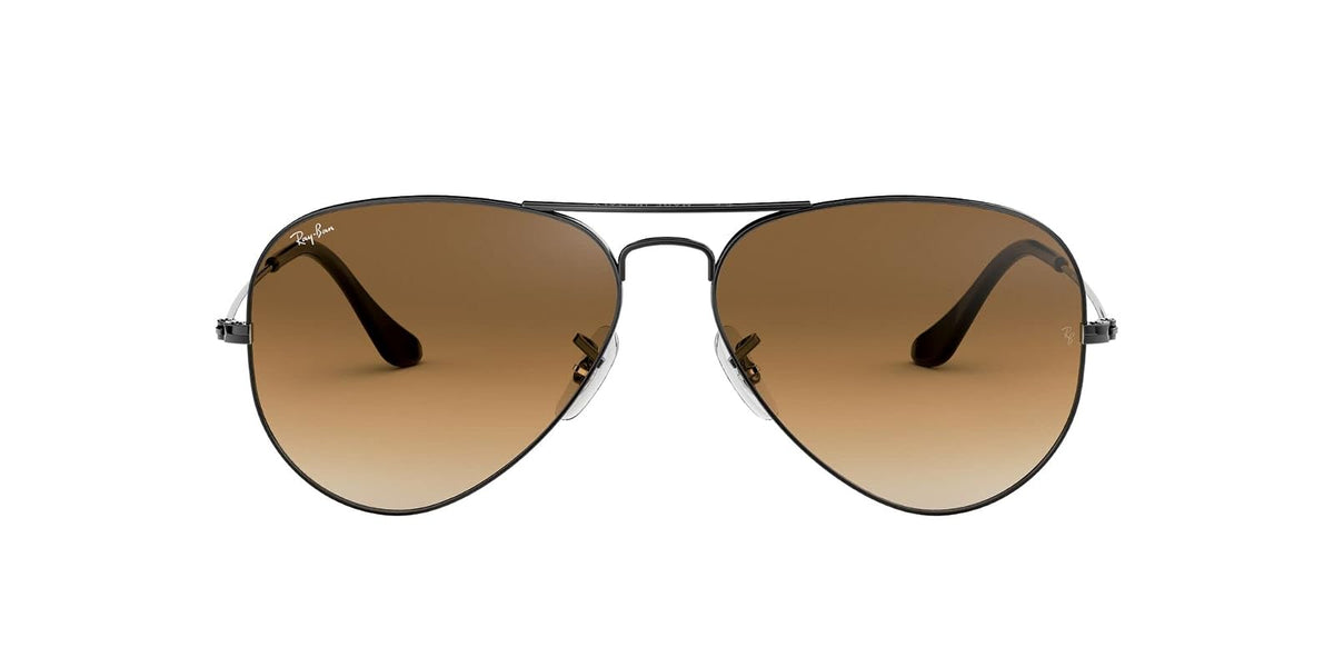 Ray-Ban Aviator Large Metal 0RB3025 - Gafas de Sol - Gunmetal - Marrón degradado transparente - 57.5 Milímetros