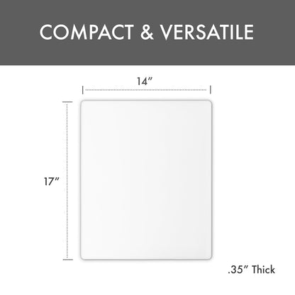 Dexas NSF Polysafe - Tabla de cortar con asa, 14 x 17 pulgadas, color blanco