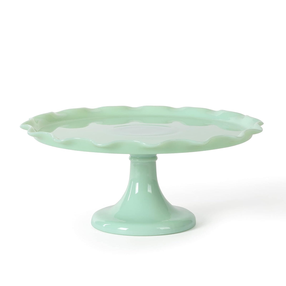 Martha Stewart Highbrook - Soporte de Vidrio de jadeíta Hecho a Mano para Tartas (28 cm)