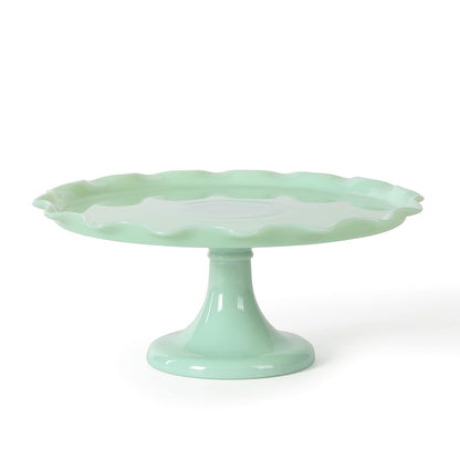 Martha Stewart Highbrook - Soporte de Vidrio de jadeíta Hecho a Mano para Tartas (28 cm)