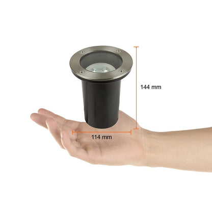 Tecnolite - Lámpara de Piso Exterior para Jardín o Patio Constanza, Emportable con Base E27, Estructura Resistente a la Interperie y la Corrosión, No Incluye Foco Color Satinado