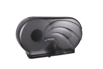 San Jamar - SJMR4090TBK R4090TBK Twin 22,86 cm JBT Dispensador de papel higiénico, negro perla