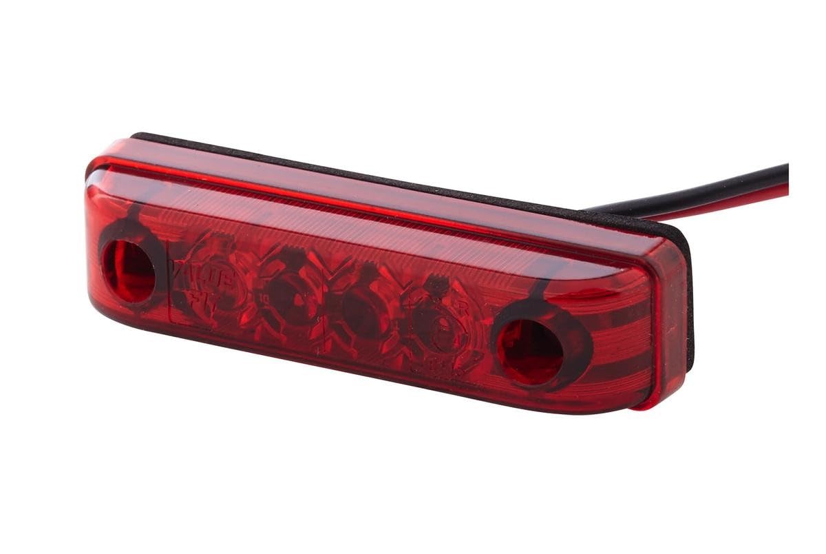 HELLA 357010111 Value Fit LUZ DE POSICIÓN Rec LED 24 V 65x16x11 Roj/HVF LUZ DE POS Rec LED 24 V 65x16x11 Roj