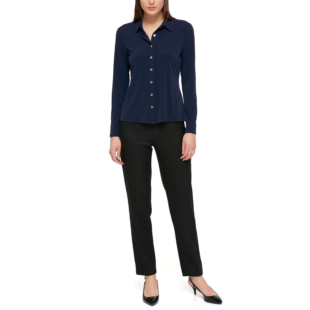 Tommy Hilfiger - Playera de Trabajo Suave para Mujer
