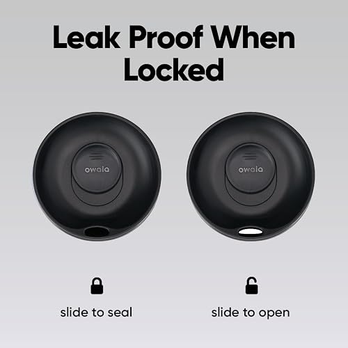 Owala SmoothSip Slider - Acero inoxidable de cerámica, 12 onzas, negro (muy, muy oscuro)