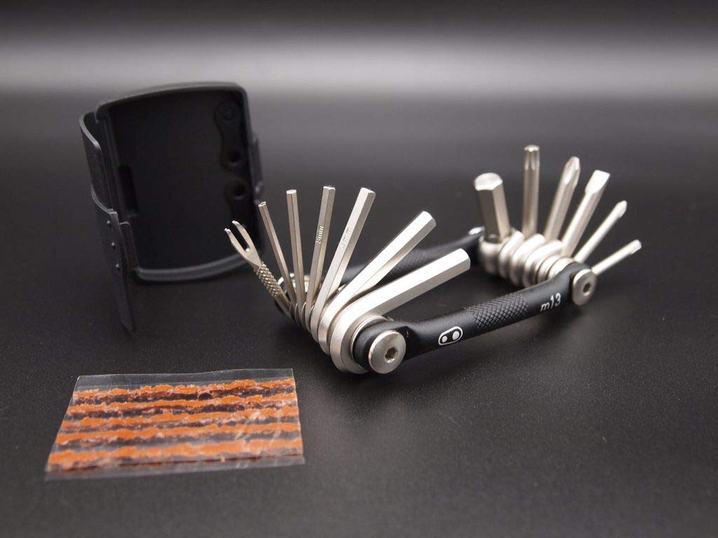 Crankbrothers Multi Tool M 13 - MTB Multi-Tool Gold - 13 herramientas de bicicleta (herramienta 13 en 1), ergonómicas y ligeras