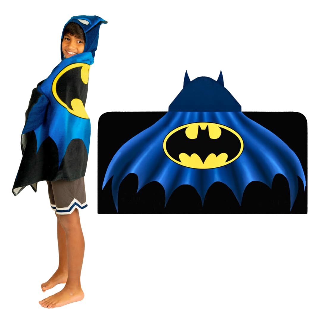 Batman DC Comics - Toalla de Toalla de Rizo de algodón Suave súper Suave para baño/Piscina/Playa, 24 x 50 Pulgadas, (Producto Oficial de Licencia) por Franco