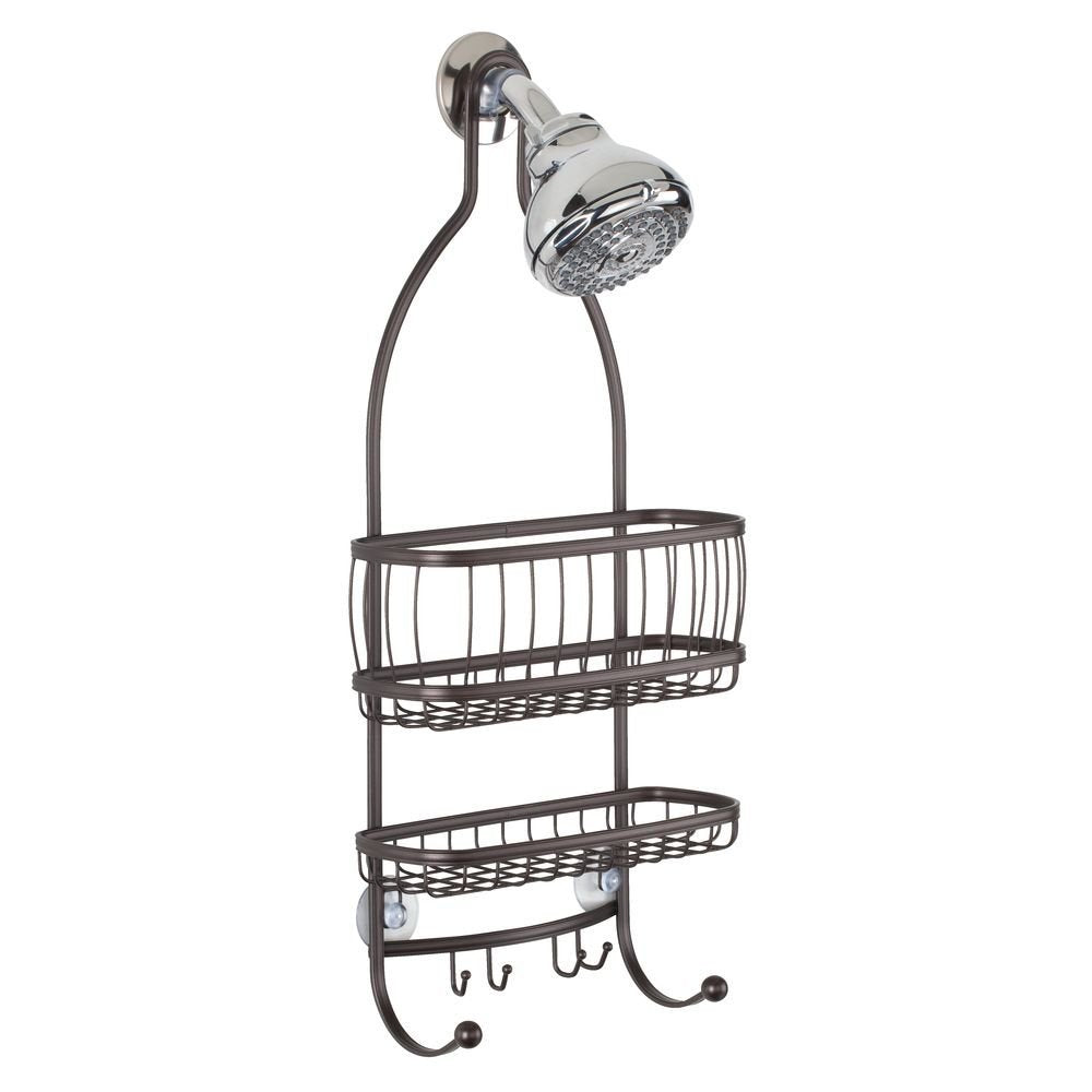 InterDesign, Repisa para DUcha York Lyra, 29x24.13x11.43 cm, Bronce