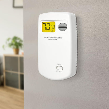 White-Rodgers 1E78-140 Termostato No Programable para Sistemas de Una Sola Etapa, Blanco