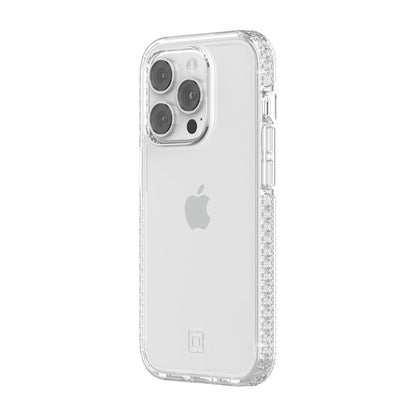 Incipio Grip Funda Compatible con iPhone 14 Pro, Protección Caídas 4.2m, Bisel Elevado, Protección Antimicrobiana - Transparente