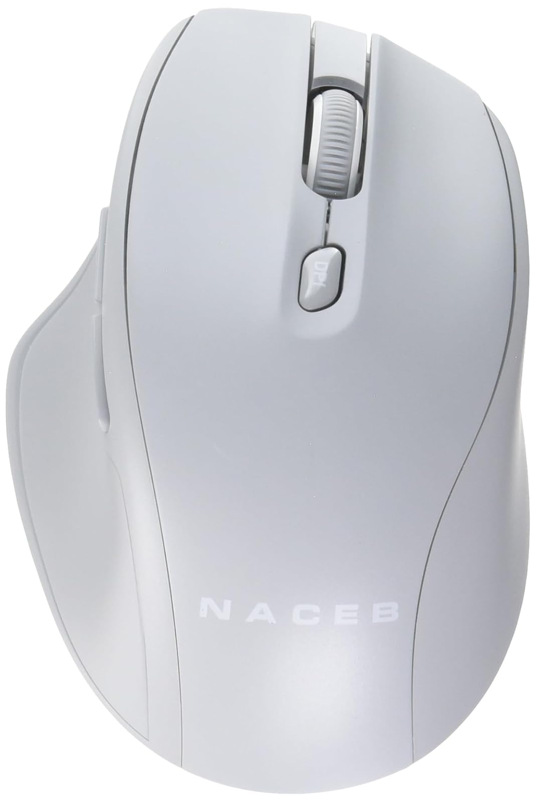 Naceb Technology - Mouse Inalámbrico Dual Mode 2.4G + Bluetooth con Diseño Ergonómico y Conexión Versátil - Ideal para Oficina y Estudio en Color Blanco