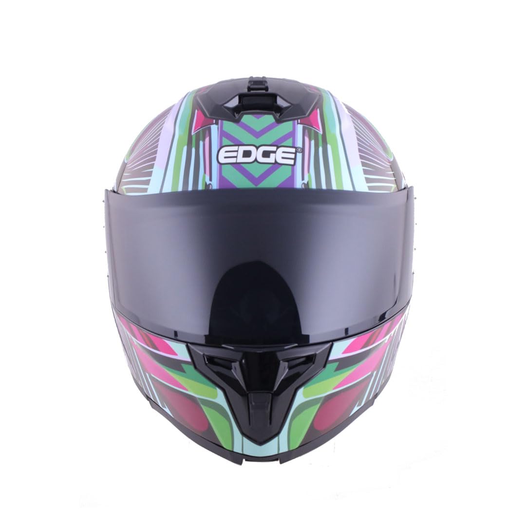 Casco ABATIBLE Edge Modelo Alpha Visor Doble ANTIVAHO Certificado Dot Moto - Cascos Motocross Pegatina Pegatinas Protector Mujer Hombre