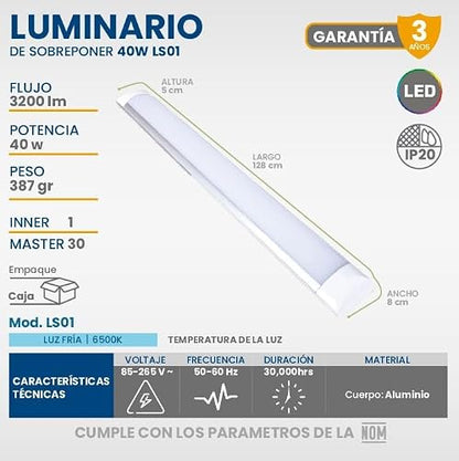 iGOTO LS01 Luminario de Sobreponer LED, 40 Watts