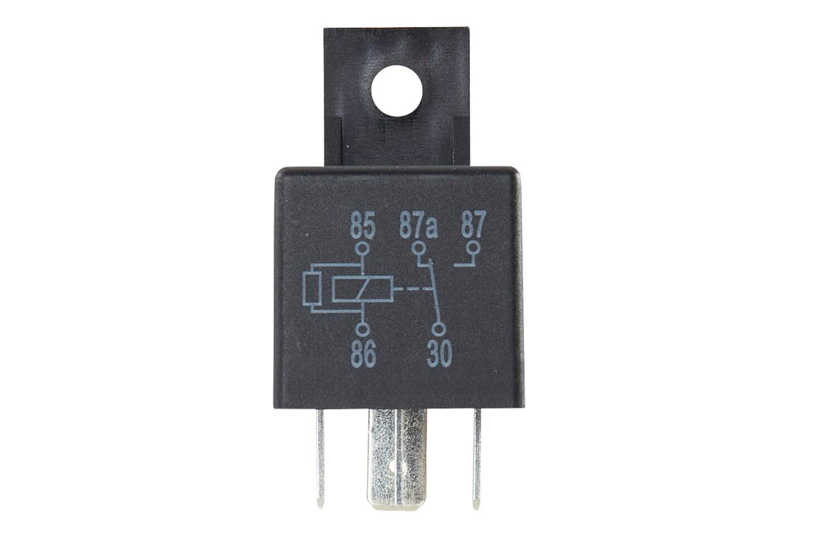 Hella Relé de Corriente de Trabajo 933332661, 12 V, 5 Polos, Negro, Con Soporte