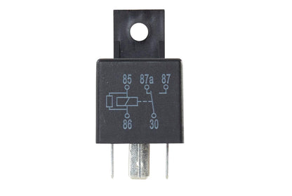 Hella Relé de Corriente de Trabajo 933332661, 12 V, 5 Polos, Negro, Con Soporte