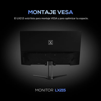 Monitor Lanix LX215 21.5 Pulgadas, 1920x1080 Full HD, Panel VA, HDMI, DisplayPort, Montaje VESA 75x75mm, 100Hz