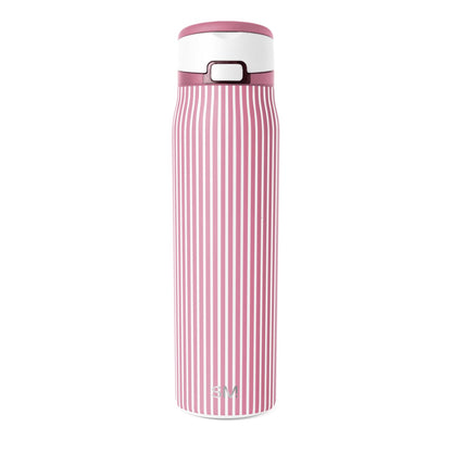 Simple Modern Mesa Loop Botella de Agua con Popote - 0.9 Litros - Pattern: Rose Stripes