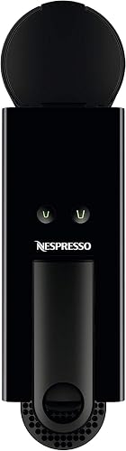 Nespresso Cafetera Essenza Mini Negra con Espumador + 7 Cápsulas | Incluye 12 Cápsulas de regalo y Espumador de leche
