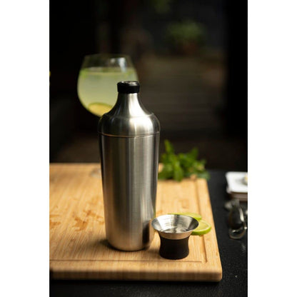 OXO - Coctelera de pared individual de acero | OXO - Coctelera de acero con colador, acabado inoxidable, capacidad de 24 onzas