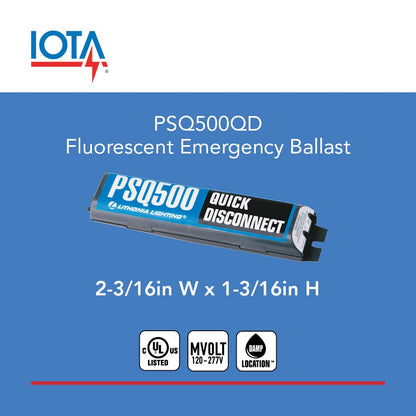 Lithonia Lighting Balasto de emergencia de desconexión rápida de 1400 lúmenes Power Sentry de 1400 lúmenes para Sentido de batería MV14TD de Lithonia Lighting para luminarias fluorescentes, Paquete de batería, 500L Back Up, Negro