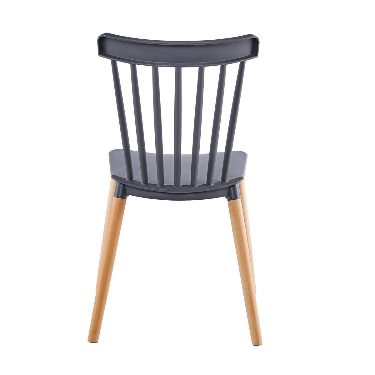 Midtown Concept 4 Sillas de Comedor French Modernas y minimalsitas con Patas de Madera Grey - 81.5 CM X 51 CM X 43 CM