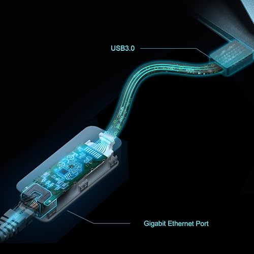 TP-Link UE306, Adaptador de Red USB 3.0 a Ethernet RJ45 LAN Gigabit, 1000Mbps, Compatible con Switch, Windows 11/10/8.1 y Linux OS