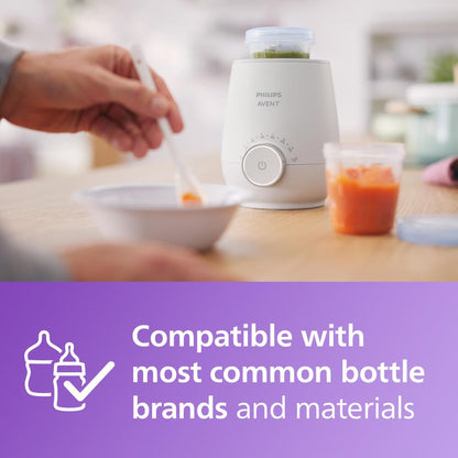 Philips Avent Calentador de Biberones en 3 minutos | Control inteligente de temperatura | Función para descongelar | Calienta de manera uniforme | Apagado automático | SCF358/00