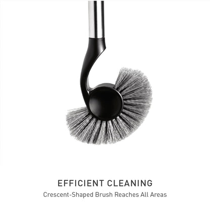 simplehuman, escobilla de baño, Acero Inoxidable + plástico Negro