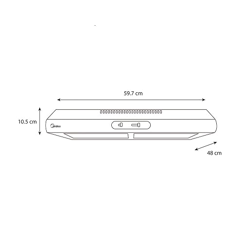 Midea MJUD24S3GS Campana de Pared 24” Slim Acero Inoxidable