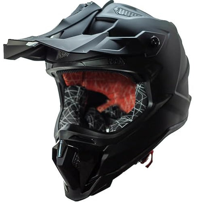KOV Casco Terra Cross Negro Mate Solid Off-Road para Motocross Dot