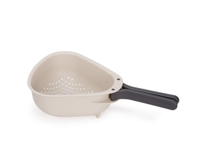 Joseph Joseph - Colador compacto con asas plegables, diseño que ahorra espacio, esquinas fáciles de verter, para drenar verduras, pasta, frutas
