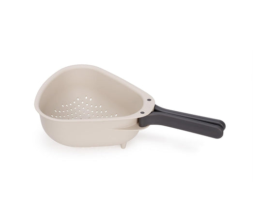 Joseph Joseph - Colador compacto con asas plegables, diseño que ahorra espacio, esquinas fáciles de verter, para drenar verduras, pasta, frutas