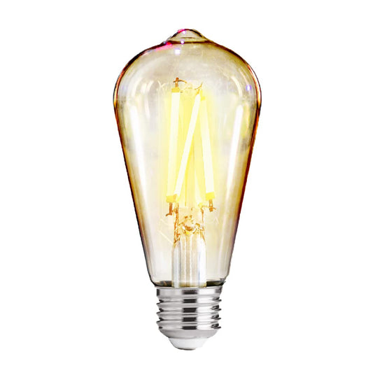 Tecnolite Connect Foco Vintage LED Inteligente ST64 WiFi 5.5W - Luz Blanca Dinámica, Atenuable, Bombilla Edison Compatible con Alexa, Google Assistant, Atajos de Siri y App móvil