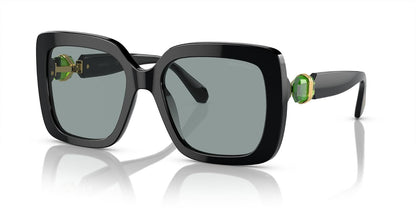 Swarovski 0SK6001 Gafas de Sol para Mujer, Forma Square Color Negro